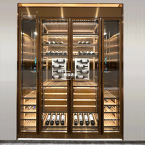 Design basement integrated wine cellar project embedded red wine cabinet display cabinet stainless steel wall wine cabinet restaurant cabinet