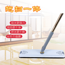 Нуля шваброй 刮地平板免手洗拖把带桶套装干湿两用刮水无痕家用超细纤维拖布