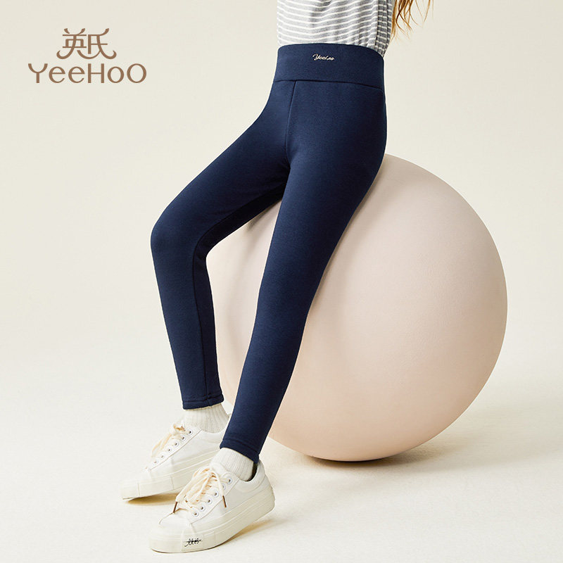 British Girl High Waist Beating Bottom Pants Autumn Winter Children Warm Autumn Pants Plus Suede Thickened Pants Winter Dress School Uniform God Instrumental-Taobao