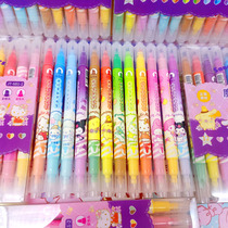 Three Lull Magic Magic Colour and Fluorescent Pen Cartoon Creativity Cute and High Yan Value Yugui Dog Pen Elementary School Student Stationery