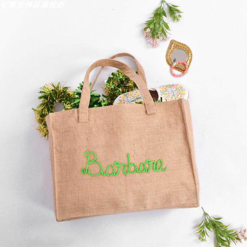 简约百搭派对神器！个性化麻布手提袋，婚礼伴娘礼物新选择