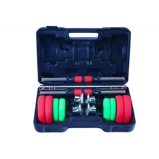 Hengda Colorful Dumbbell Plates Adjustable 20/30kg Barbell Dual-Use for Men and Women Home Fitness Equipment with Rubber Coating