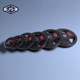 Clearance Sale Large Hole 5 10 15 kg Rubber-Coated Three-Hole Barbell Plates Gym Small Hole Dumbbell Plates Weights