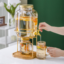 Light Extravagant Home Cold Kettle Glass High Temperature Resistant Large Capacity Water Cup Straw Cup With Tap Suit Solar High End Cup