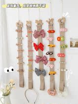Hair hoop storage artifact large intestine Hairband storage rack wall-free hook with jewelry head rope childrens rubber band display