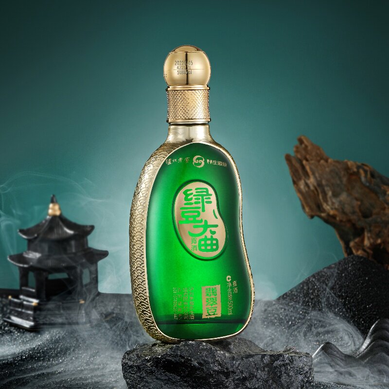 泸州老窖绿豆大曲：翡翠豆商务宴请必备，500ml 51.8度白酒，品味经典