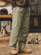 ກາງເກງກາງເກງຜູ້ຊາຍລະດູຫນາວວ່າງ trendy ຍີ່ຫໍ້ອາເມລິກາ drawstring paratrooper pants ຜູ້ຊາຍອົບອຸ່ນ workwear ນອກໃສ່ສິ້ນຝ້າຍ ski