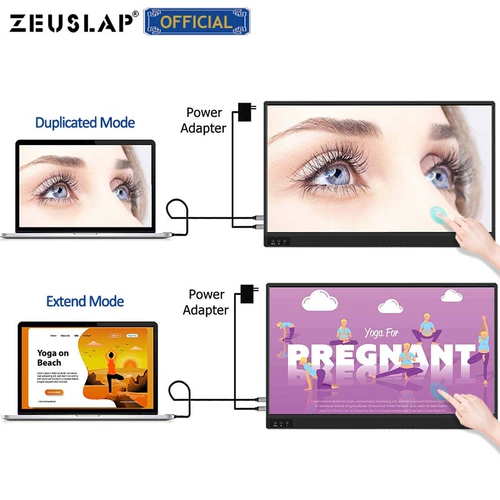 Zeus Lap New 15.6 -дюймовый аккумулятор, касающийся портативного монитора, раскрывает