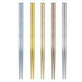 Высококлассные палочки для еды для домашнего использования, металлическая посуда для еды, элитный комплект