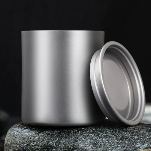 Высокий титановый титановый титановый титановый двойной слой против титана на открытом воздухе Титановый чайная чашка офис кофейная чашка холодная чашка