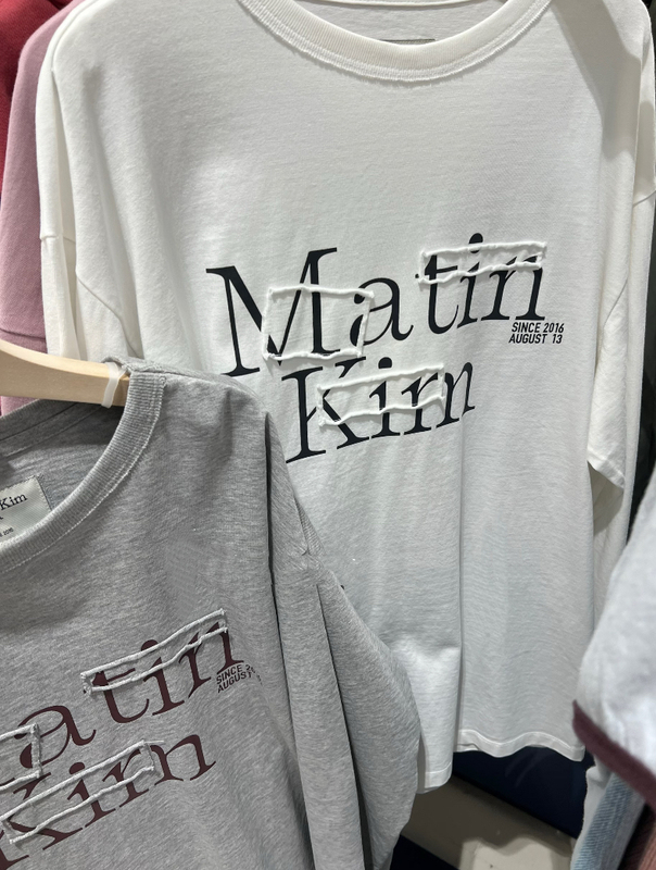 Korean Style T-Shirt, Everyday Style, Pure Cotton, Casual Round Neck, Loose Fit, Letter Print Top for Couples