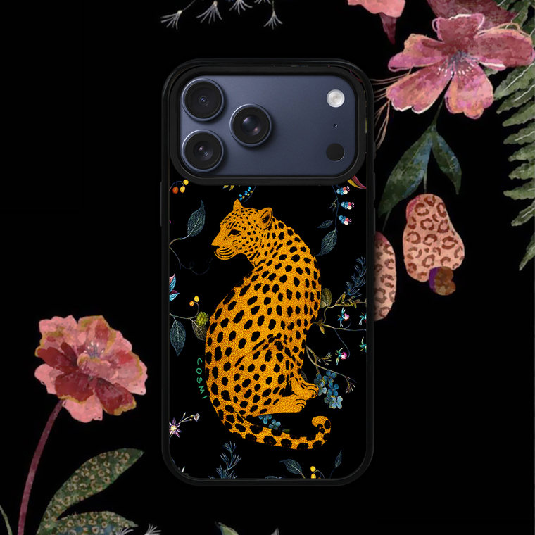 Leopard Botanical Illustration iPhone Case