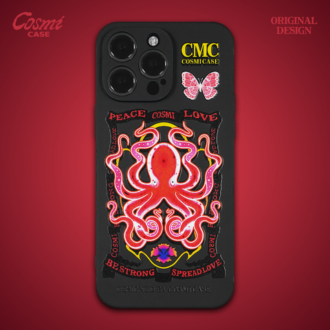 Black — Cosmi Octopus Tarot Card New 15, 14, 13, 12 iPhone Case