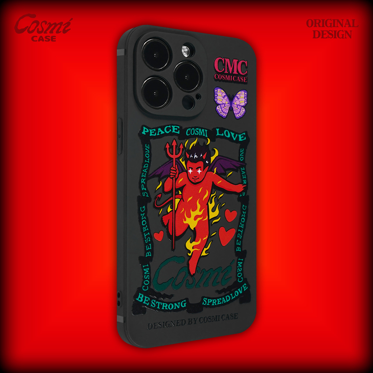 Cosmi Be Strong Spread Love Devil Cupid New 15, 14, 13, 12 iPhone Case