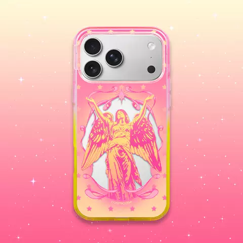 Pink Yellow Gradient Angelic Figure iPhone Case for iPhone 17 – 15