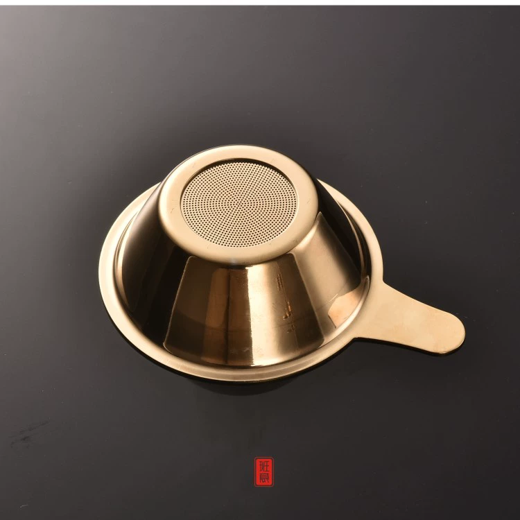 Trà Banyi rò rỉ thép không gỉ 304 cấp thực phẩm trà lọc dày mã hóa bộ lọc trà nam cốc vàng trà rò rỉ