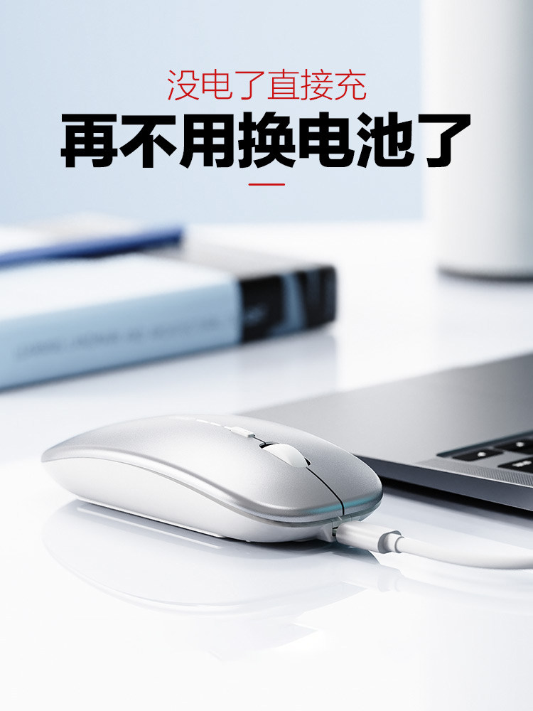 Man Daren Wireless Bluetooth Mouse Silent Rechargeable for Girls Office Laptop Tablet Compatible with Lenovo Apple