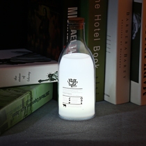 USB Chargé Bedside Lamp Milk Bottle DIY Message Night