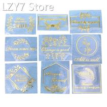Flower Series Wishes Stickers Epoxy Leaves Metal Stickers En