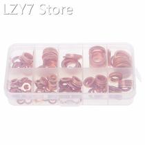 200 PCS Copper Washers Gasket Set 9 Sizes Flat Ring Seal Kit