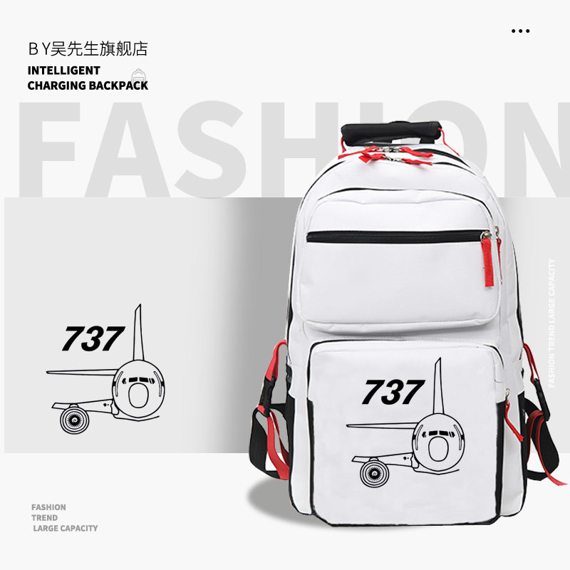 2026Boeing Boeing 787 Company Aviation Aircraft Pilot Enthusiasts Multi-Layer Backpack W