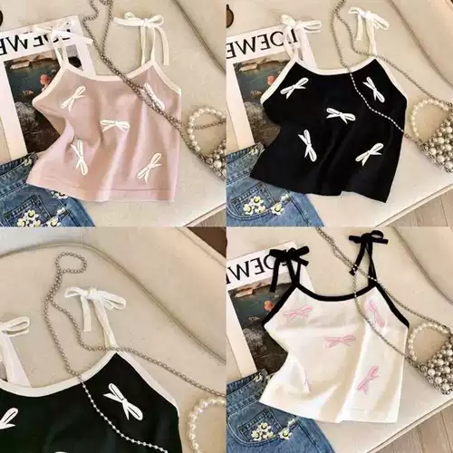 Летний топ с чашечками с бантиком для девочек, летняя одежда без рукавов, детская футболка, популярно в интернете, детская одежда