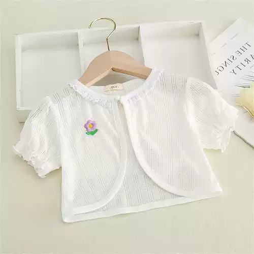 Летняя одежда, накидка, летний тонкий кардиган для девочек, детская куртка, короткий рукав, детская одежда