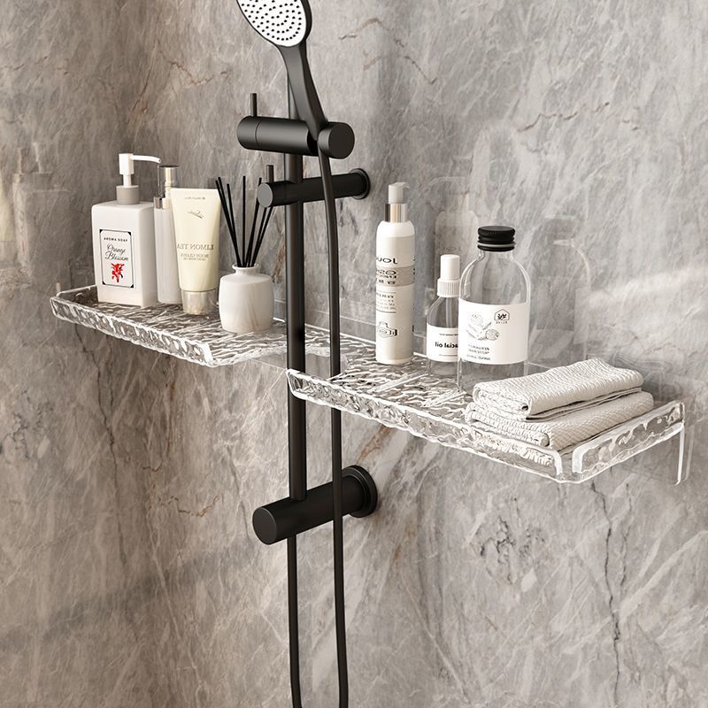 Shower Rack with No-Drill Installation, Bathroom Shower Shelf, Adjustable Rod Bracket, Shower Rod, Shower Gel Tray