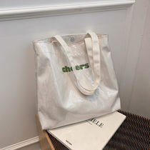 University students class kits for women Summer transparent jelly packages Womens new wave 100 hitch-texture class bag Single shoulder handbag