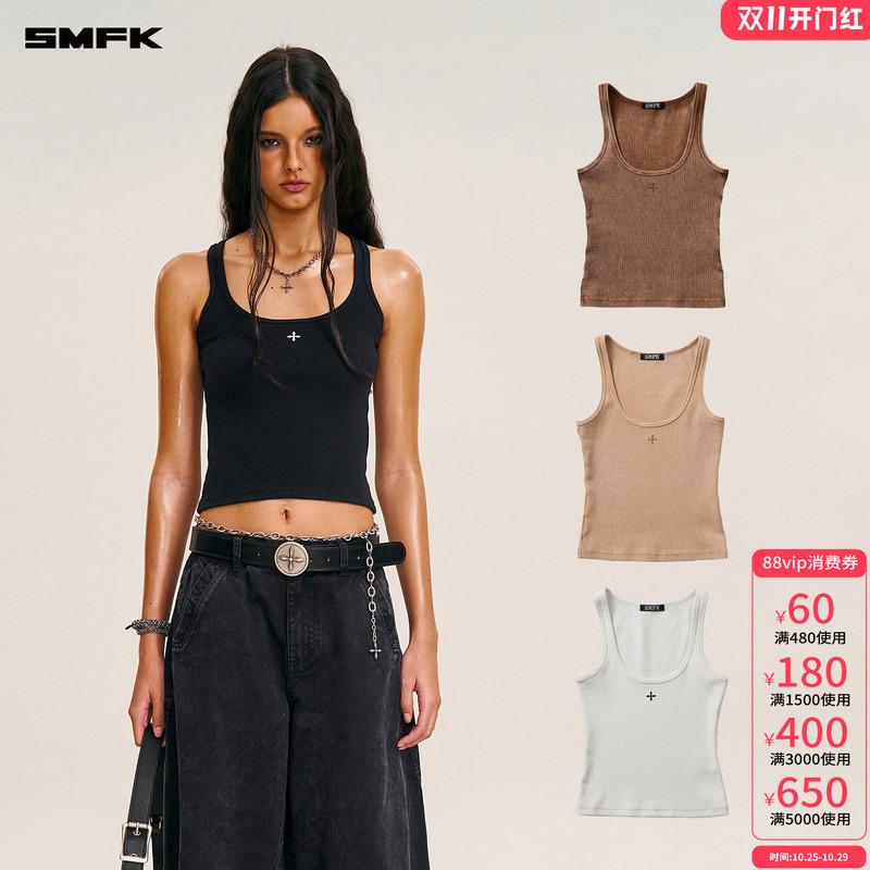 Smfk Storm Retro Motorcycle Vest Tkv01B/K Workwear Base Layer Sleeveless Top for Women Summer
