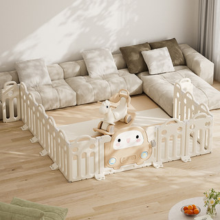 Fence Protective Barrier for Babies, Indoor Living Room Sofa Floor Play Area, Single or Three-Sided Children's Baby Walking and Crawling Mat