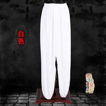 Han dress white pants lady pure cotton high waist drama ancient pants small sauce practice men and women lantern pants