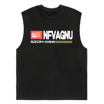 New street style letter printed cotton sports vest for men summer American casual all-match waistcoat sleeveless top