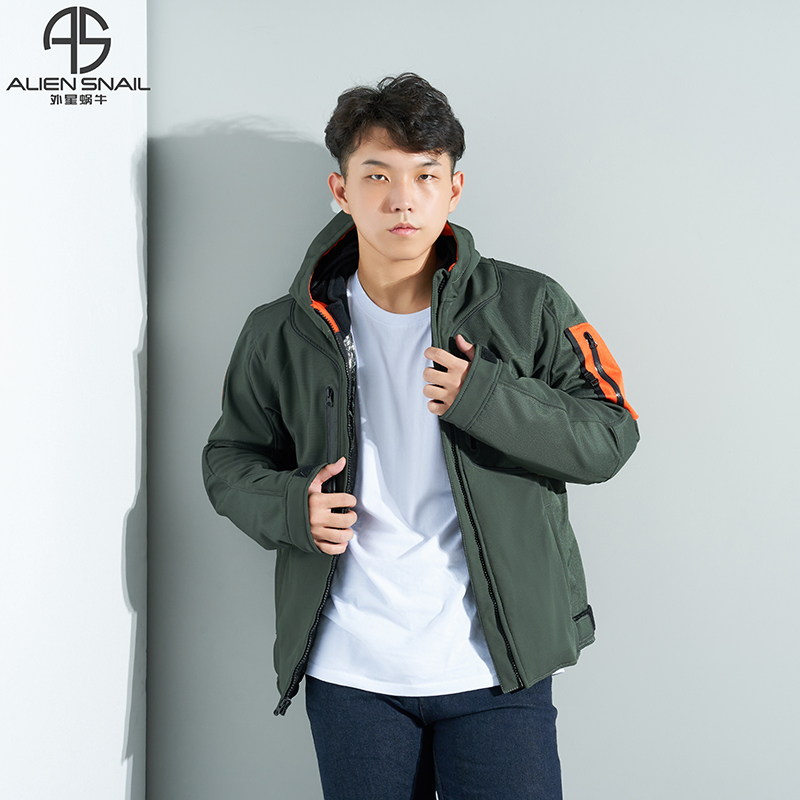 Alien Snail Winter Locomotive Riding Suit Men Windproof warm electric heating waterproof and anti-fall knight serve two sets