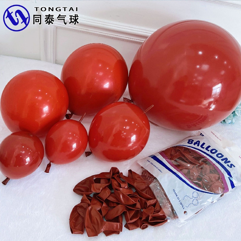5inch 10inch 12inch 18inch Single-Layer Pomegranate Ruby Red Balloon Tail Balloon Wedding Opening Decoration