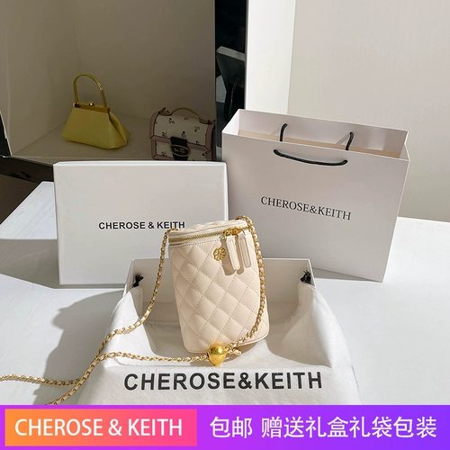 CHEROSE&KEITH Сумка через плечо, сумка для телефона, из натуральной кожи, в стиле Шанель