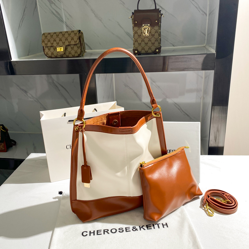 Hong Kong Cherose Keith leather women's bag casual bucket bag 2022 new trendy armpit bag handbag