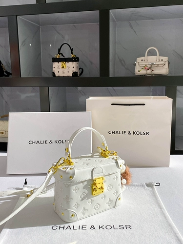 Сумка-ведро Chalie&Kolsr, новинка весны 2025 года, высококачественная маленькая квадратная сумка с тиснением, сумка через плечо