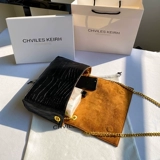 Шали и колср сумка [одна сумка и два использования] с двумя с двумя крокодилами замшевые замше