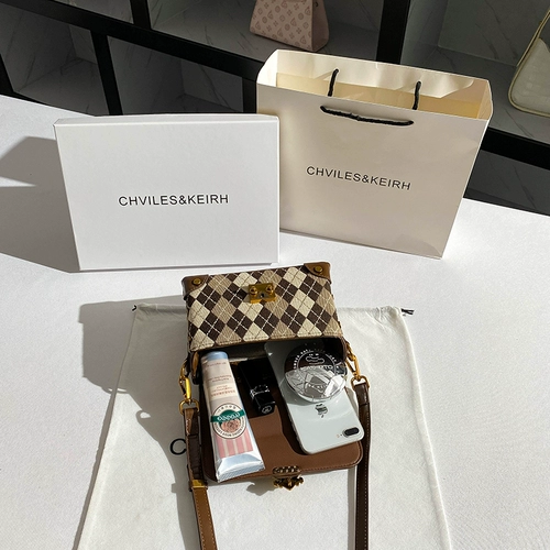 Chalie & Kols в этом году популярные сумки Rombus Box 2024 Новая высококачественная ретро -квадратная сумка