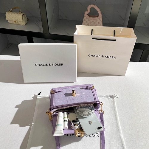 CHALIE&KOLSR Сумка, из натуральной кожи, крокодиловый принт, тренд сезона, премиум класс