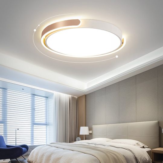 Bedroom lamp ceiling lamp 2022 new modern minimalist room round lamp romantic warm led master bedroom lamp