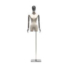 Clothing store suede model props female high-end electroplated fake doll womens clothing store window model display stand half body