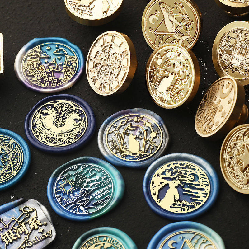 Fire lacquer seal tool copper head seal set full set of fire lacquer spoon seal demoulding pad tool envelope seal