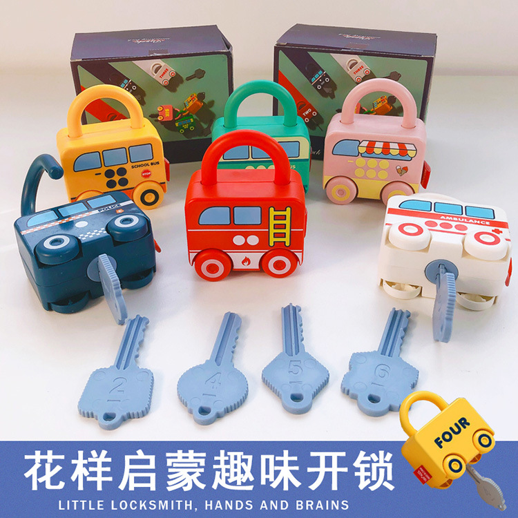 Children's Montessori unlocking teaching aids mathematics area corner number matching toys kindergarten daily life area action training