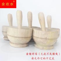 Pepper press grinder wooden shaking pepper bowl old-fashioned garlic masher rolling pin kitchen utensils home