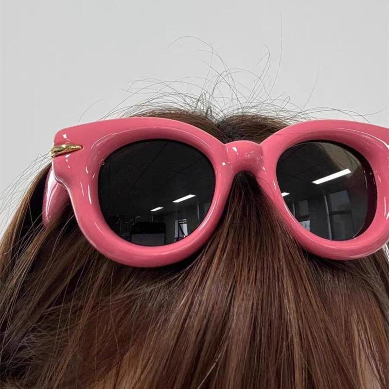 Minnie Sunglasses Thick Macaron Color Trendyy Sunglasses Unisex Sun Protection Personalized Yang Mi Same Style Sunglasses