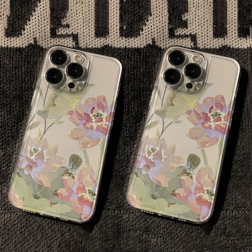 Apple, совместимый iPhone 15, прозрачный силиконовый чехол для телефона, объектив, защитный чехол, 15promax, iphone, 14plus, изысканный стиль, китайский стиль, защита при падении