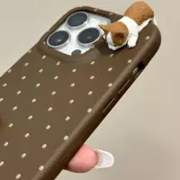 [Молочно-коричневый горошек] ⭐Трехмерный кот ⭐Приятный к коже