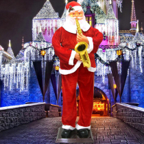 Christmas Decorate Santa Claus 1 8m electric blows Saxophone old man dance mall hotel scene decoration decoration